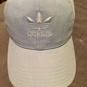 Light blue velvet Adidas hat